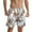 White A, variant on Mens Shorts Men Fashion Casual Drawstring Elastic Stripe Printing Beach Shorts