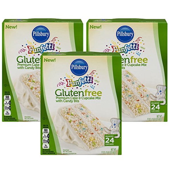 Pillsbury Gluten Free Funfetti Cake & Cupcake Mix 15 Oz (Pack Of 3