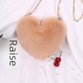 thumbnail image 2 of Bolso de amor para San Valentín, bolso de peluche con forma de corazón, bolso cruzado para mujer, bolso pequeño con forma de corazón de melocotón para mujer, 2 of 6