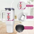 thumbnail image 3 of Vaso AiHeart de acero inoxidable de 40 oz con asa y pajita, 3 of 7