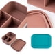 thumbnail image 4 of Injueey Fiambrera con compartimentos de 700ml, fiambrera de silicona para trabajo, oficina, escuela, Picnic, comida, frutas, pasteles, sándwich, Cocina y Comedor Azul Injueey  HA065364-01, 4 of 6