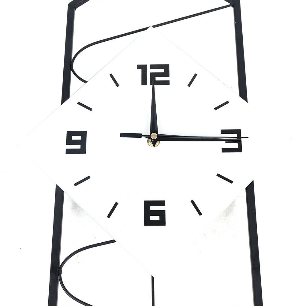 Modern Pendulum Wall Clock Silent Movement Solid Wood Dial Wall Clock Home Decor for Living Room, Foyer