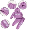 thumbnail image 4 of Godderr 3-24M Newborn Baby Clothes Sweatshirts Outfits for Boy Girls Lettering Prints Tracksuit Set Pullover Sweatshirt Sweatsuit Pants Set Fall Winter Set 2PCS, 4 of 8