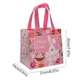 thumbnail image 3 of Easter Gift Bags Non-Woven Tote Bags with Bunny Egg Design, Reusable Shopping Bags for Easter Egg Hunt Party Decorations, Eco Friendly Holiday Gift Bags(A), 3 of 6