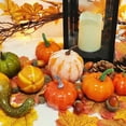thumbnail image 4 of Fall Décor Pumpkin Ornaments - 50 Pack Miniature Pumpkins for Autumn Wreaths and Thanksgiving Displays - for Seasonal Celebrations and Home Decoration 50PCS, 4 of 8