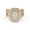 Yellow Gold, variant on Twisted Shank Double Halo Bridal Set Ring for Women, Center 7x5mm Emerald and Round Cut Lab Created Moissanite Engagement Wedding Ring in 14K Solid Yellow Gold Size-10