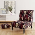 thumbnail image 2 of Designart « Grand Regency Damask » Fauteuil d'Appoint Rembourré à Motif Floral Rouge - Fauteuil de Style Champêtre pour Chambre, 2 of 7