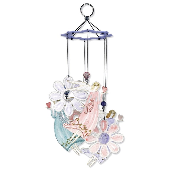 Sunset Vista Designs Angel Garden Wind Chime, 12-Inch Long, Pastels