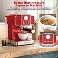 thumbnail image 2 of Galanz Rétro Retro Machine à Expresso Rouge 15 Bars, 1 Tasse et 2 Tasses, 2 of 6