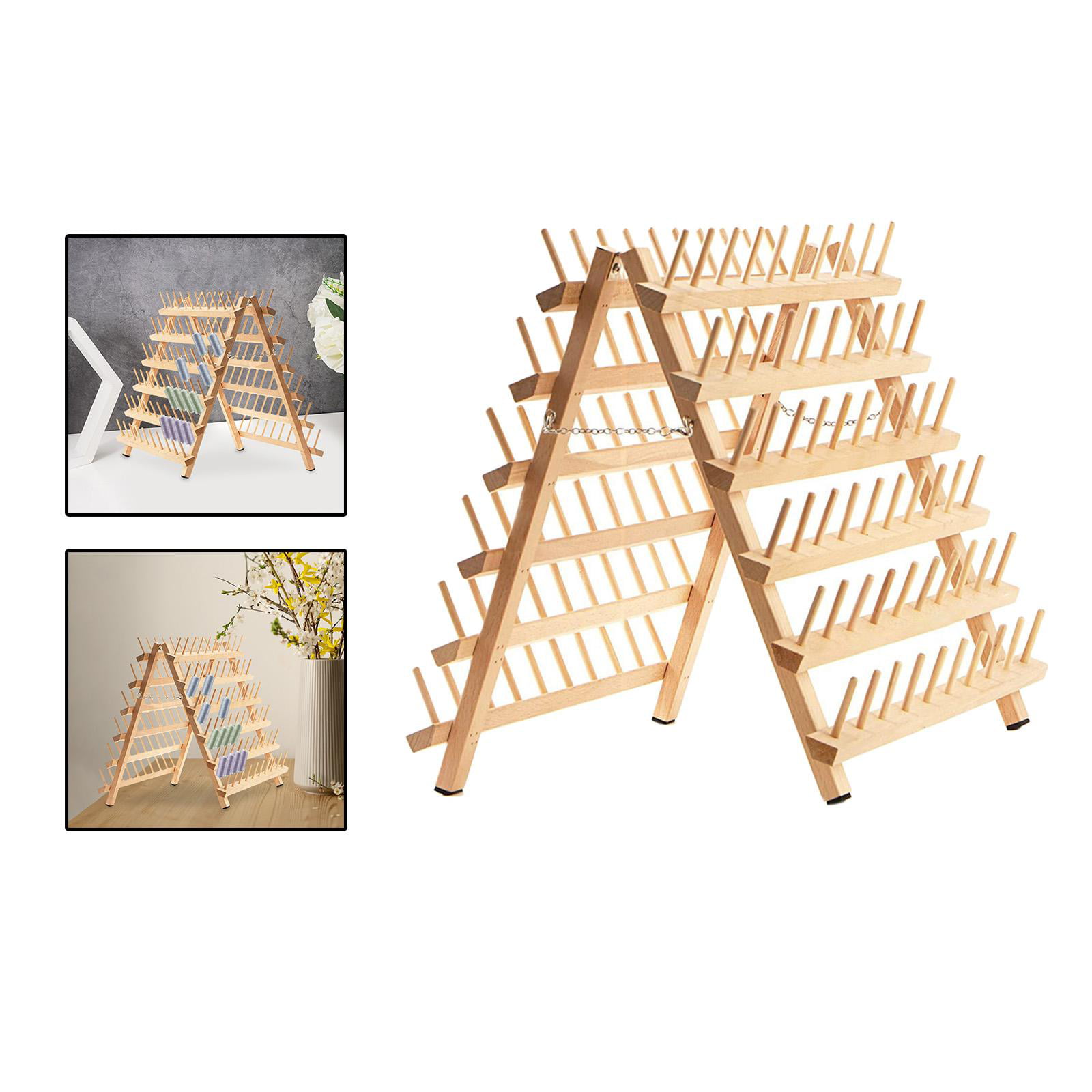 Foldable Wooden Thread Holder 30/80/120 Spools Sewing Embroidery Thread 3  Tier Shoe Rack Organizer Wall Hanging Cones Stand Shelf Tool 220423 From  Lu008, $15.49