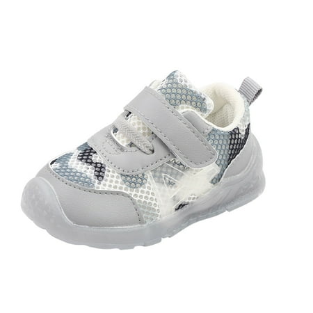 

ZMHEGW Boys and Girls Children Sneakers Breathable Hook Loop Non Slip Soft Sole Sneakers for 3-5Y