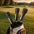 thumbnail image 5 of Yuyamidu American Flag Golf Club Head Covers for Driver, Fairway Hybrid Woods PU Leather Golf Wood Head Covers Driver Headcover, Fairway Wood Head Cover, Golf Hybrid Head Cover, 4th of July, 5 of 7