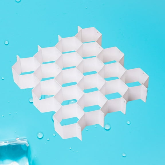 EXHUMKY 1Pcs Plastic Drawer Organizer for Adjustable Drawer Dividers Honeycomb Style Cut-to-Fit