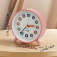 thumbnail image 3 of REGALWOVEN Mechanical Alarm Clock, Colorful Square Numbers Design, Durable Metal Material for Living Room Grey 3.7"L x 1.7"W x 4.1"H, 3 of 5