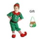 thumbnail image 4 of 90cm Disfraz de Navidad Disfraz de Elfo de Navidad para niños Cosplay Festival de Disfraces para Padres e Hijos Hombres y Mujeres Adultos Disfraz de Navidad Verde, 4 of 4