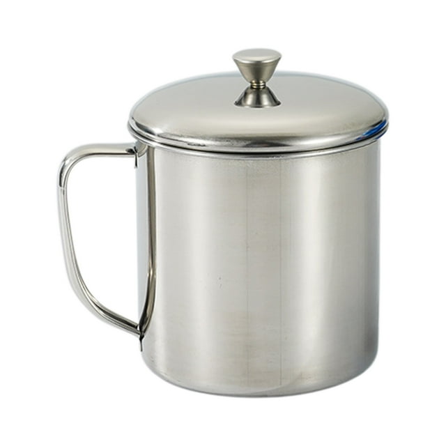 304 Stainless Steel Water Cup with Handle and Lid, Commercial Grade Anti Fall Design for Children, Durable and Easy to Clean Drinking Mug