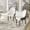White + Coffee, variant on bokifol Dining Chairs Set of 2,Modern PU Leather Kitchen Side Chairs,Farmhouse Dining Room Chair