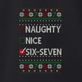 thumbnail image 3 of Wild Bobby Naughty Nice 6 7 Checklist Christmas Sweater | Holiday Youth Longsleeve Shirt, 3 of 5