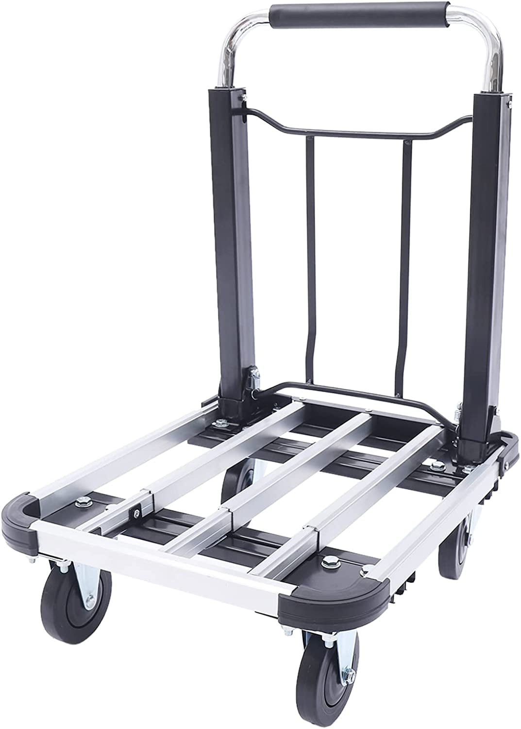 Miumaeov Folding Cart Steel and Aluminum 330 lbs Capacity Utility Carts