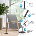 thumbnail image 3 of Outon LED Floor Lamp with Remote Touch Control Adjustable Standing Reading Light with 4 Color Temperature for Living Room(Brown), 3 of 7