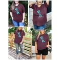 thumbnail image 6 of XCHQRTI Women's Dragonfly Tee Shirts Plus Size Graphic Tshirts Flower Oversized Tops with Dragonflies Short Sleeve, 6 of 6