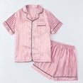 thumbnail image 6 of ATOGUTA Girl's 2 Piece Lounge Set Size 5T-16 Button Down Shirts and Shorts Casual 2 Piece Home Clothing Set Hot Pink, 6 of 7