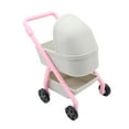 thumbnail image 3 of Dualoai 1/12 Scale Dollhouse Carriage Toy Dolls Crib Model Handmade Mini Bassinet Ornaments Crafted Accessories Scene Decor Grey, 3 of 9
