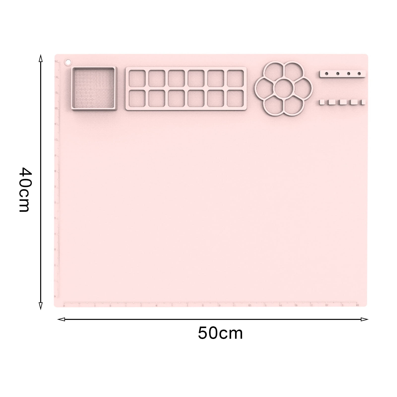 sunsanly Silicone Craft Mat with Cup Non-Stick Surface Versatile Usage Easy-maintenance Foldable Design Painting Mat for Kids