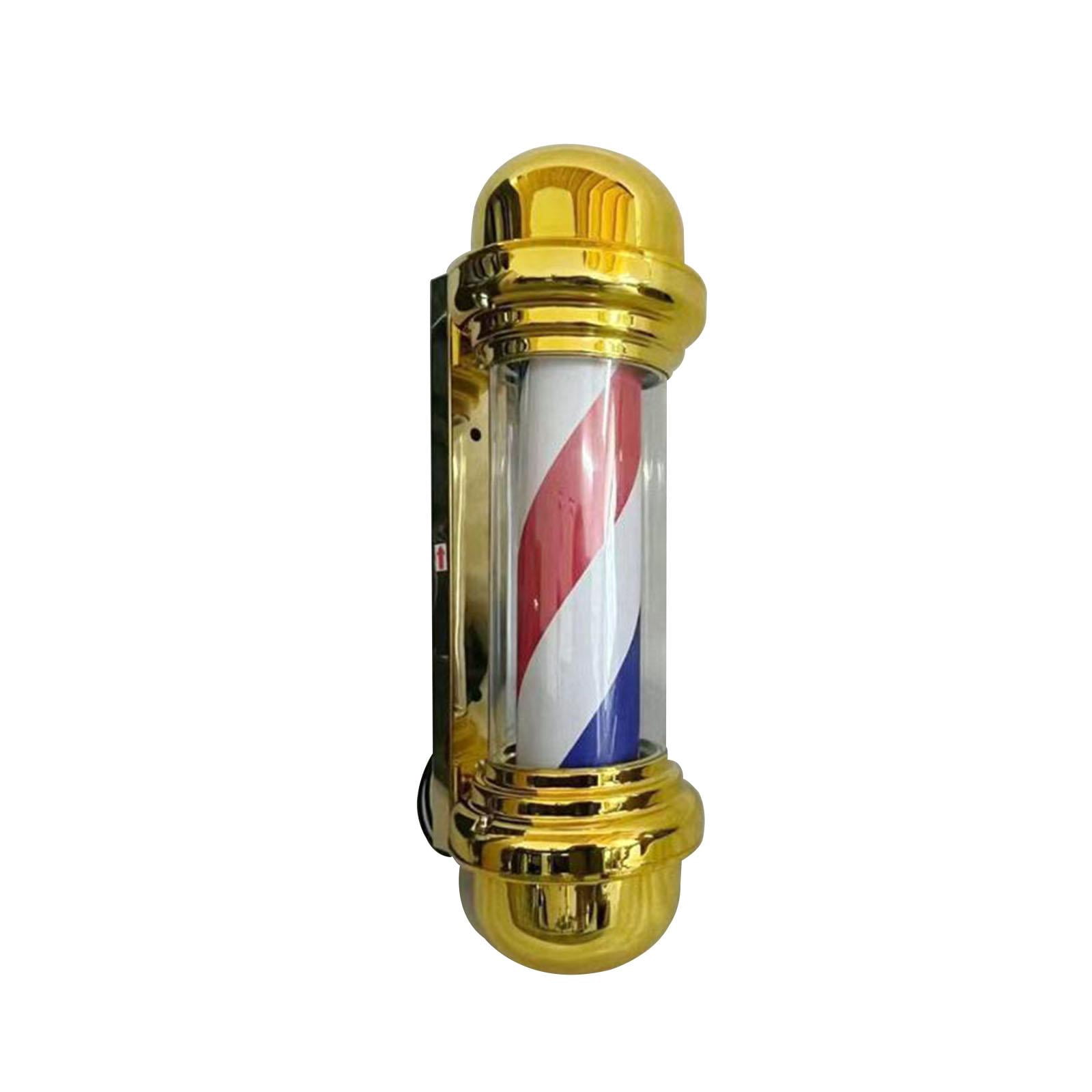 FITYLE Barber Pole Led Lights Barbershop Light Fixture Wall Hanging Salon Rotating Light Hair Salon Barber Shop Open Sign for Outside