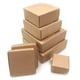 thumbnail image 1 of Cateissary Caja de regalo de dulces de 100 Uds., cajas de almacenamiento cuadradas marrones de varios tamaños hechas a mano de Chocolate DIY, Almacenamiento y organización del hogar Marrón 6x6x1.5cm, 1 of 6