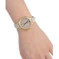 thumbnail image 2 of Women's Geneva Japanese Movement Stainless Steel Back Beige/Gold-Tone Faux Leather Slim Band Watch, 2 of 4