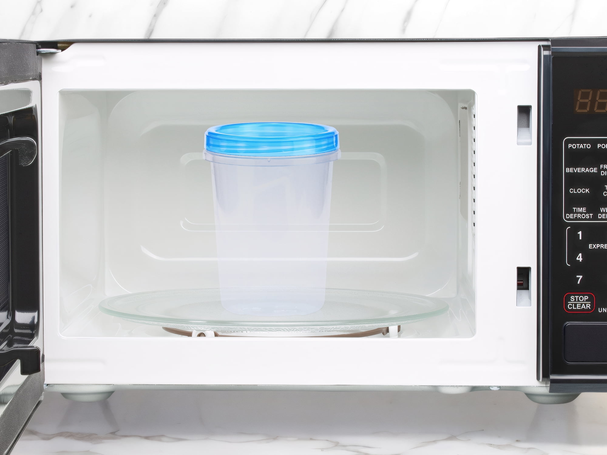 Unique Bargains 12 Packs Food Storage Containers Leakproof Stackable Lunch Box 34 oz Blue