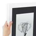 thumbnail image 6 of ArtToFrames 22x28" Matted Picture Frame with 18x24" Single Mat Photo Opening Framed in 1.25" Satin White Frame and 2" Black Mat (FWM-3966-22x28), 6 of 8