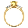 thumbnail image 4 of 2 ct Round Cut Natural Citrine 3 Stone 18K Yellow Gold Womens Engagement Ring, 4 of 5