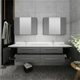 thumbnail image 7 of Fresca Fvn6172-Uns-D Lucera 72" Wall Mounted Double Basin Vanity Set - Grey, 7 of 7