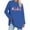 Blue, variant on Wancir Christmas Shirt Women Merry Christmas Shirts Funny Santas Hat Crewneck Long Sleeve Xmas Holiday Tops