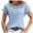 Blue, variant on Fesfesfes Womens Summer Tops Women's Summer Color Round Neck Ripple Pattern Temperament Short Sleeve Women's T-Shirts 4(S)