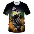 thumbnail image 1 of 3D Moto de Course Hommes et Femmes Mode Tendance Manches Courtes T-Shirtweek, 1 of 4