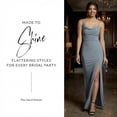 thumbnail image 2 of David’s Bridal, The Edit by DB Studio Women's Formal Sheath Dress with Asymmetrical Straps, Full Length, Jersey, 2 of 6