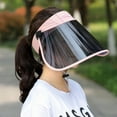 thumbnail image 3 of NUZYZ Women Sunhat Block Sunlight Anti UV Rotary Face Shield Empty Top Visor Clear Visual Field Sun Hat Face Cover Cycling Sunshade Cap, 3 of 8