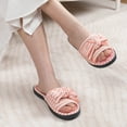 thumbnail image 4 of RockDove Women's Coral Band Open Toe Slide Slipper with Oversized Bow, 4 of 7