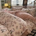 thumbnail image 1 of Pink Floral Bedding Set - Queen Size Comforter Cover, Sheet and Pillowcases for Girls Room, 1 of 10
