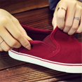 thumbnail image 6 of Women Canvas Slip-On Sneakers Soft Walking Shoes Rubber Sole Flat Loafers, 6 of 6