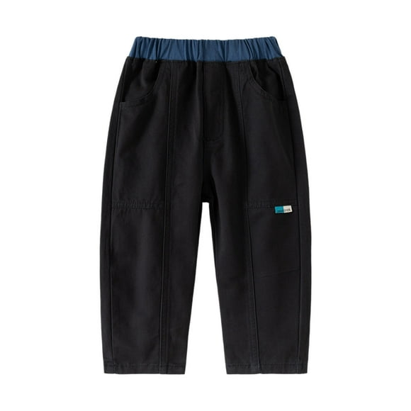 Boys Long Pants For Kids Autumn Casual Korean Style Children's Trousers Comfortable And Design For Young Boys Baby Clothes Winter Boy 6 Month Baby Boy Shirts Toddler Pants 24M Clothes Black 4-5Y