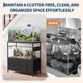 thumbnail image 5 of Heavy Duty Metal Aquarium Stand with Cabinet for 20-29 Gallon Tanks, Heavy Duty Reptile Terrarium Stand, for Home Office Fish Tank Shelf, 31.5" l x 15.7" w x 32.5" h, 330LBS Capacity, 5 of 8