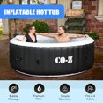 thumbnail image 1 of CO-Z 6' Inflatable Hot Tub Portable 2-4 Person Round Spa Tub for Patio Backyard Black, 1 of 9