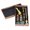 thumbnail image 2 of Wax Stamp Kit European Style Retro DIY Stamp Hand Account Envelopes Fire Paint Sealing Wax Kit Gift Earth Box Decoration Gray, 2 of 8