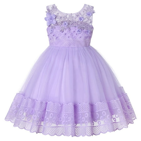 

Children Kid Girls Bow Lace Princess Floral Tutu Formal Princess Dress Clothes