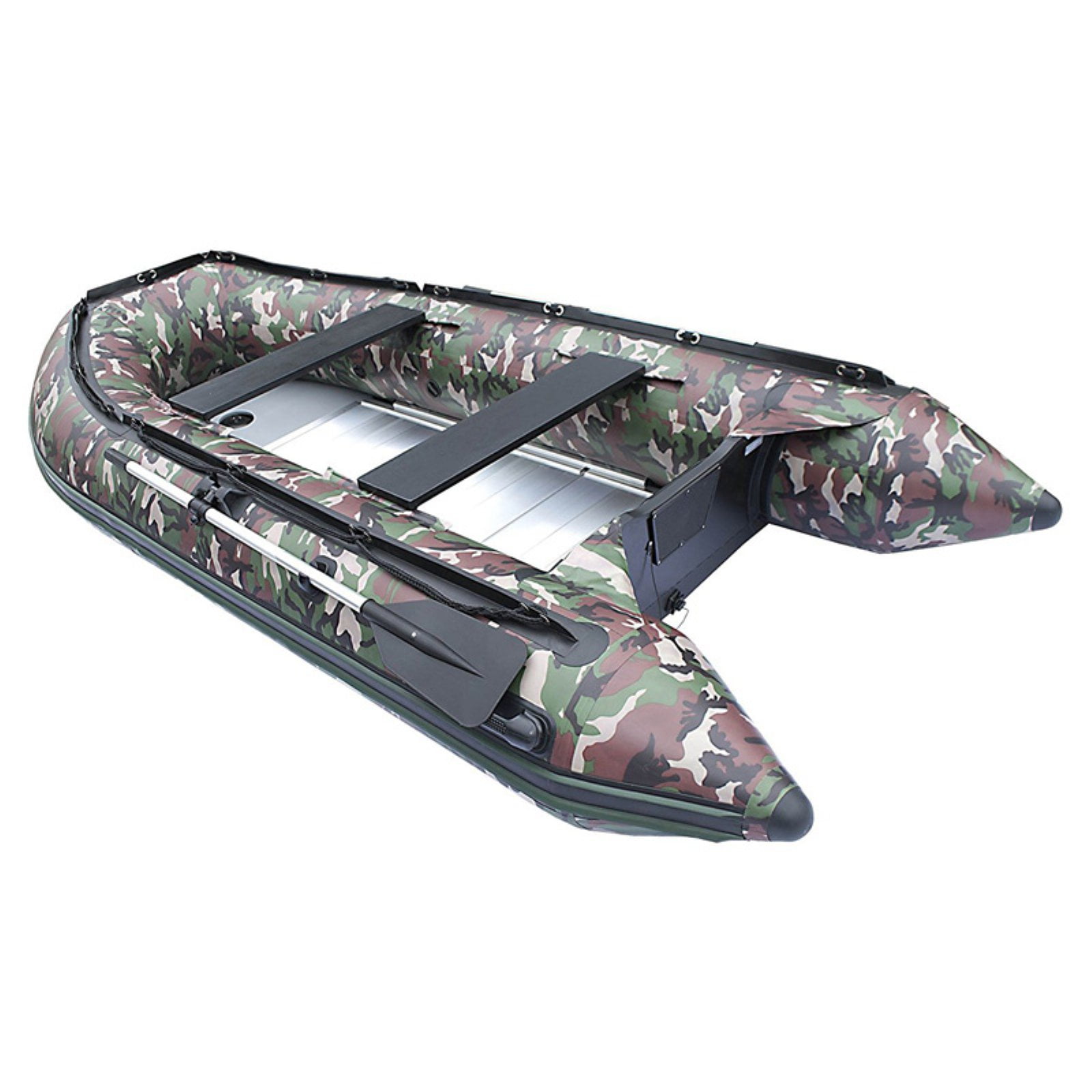ALEKO Inflatable Boat Aluminum Floor 12.5 Feet Camouflage