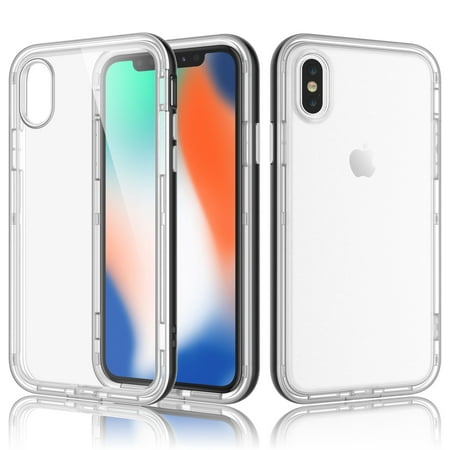 iPhone X Edition Clear Case, For Apple iPhone X Clear Soft TPU Back Case Hybrid Shockproof Bumper Slim Cover -Black